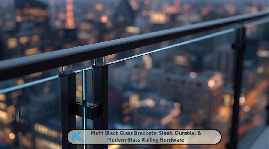 Matt Black Glass Brackets Sleek, Durable, & Modern Glass Railing Hardware