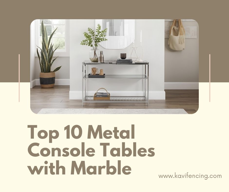 Contemporary Entryway Metal Console Table