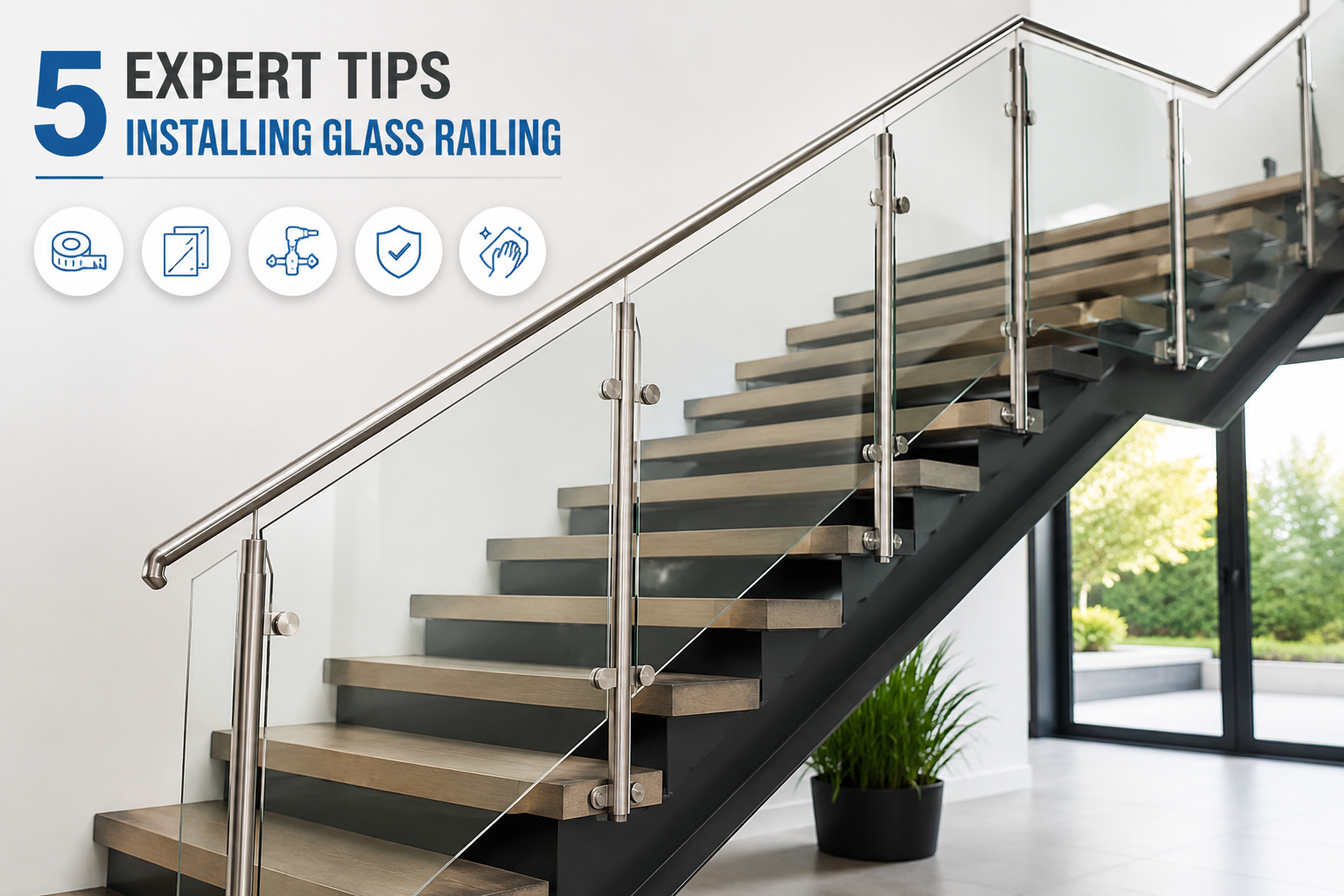 Glass Railing On Stairs