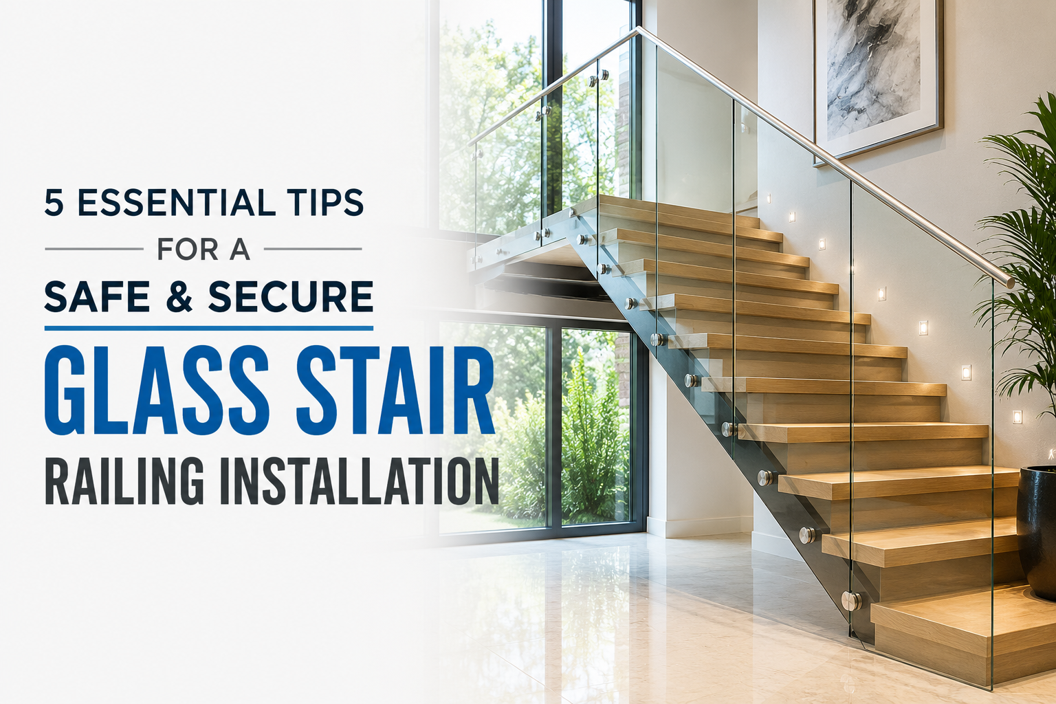 Glass Stair Railing Installation